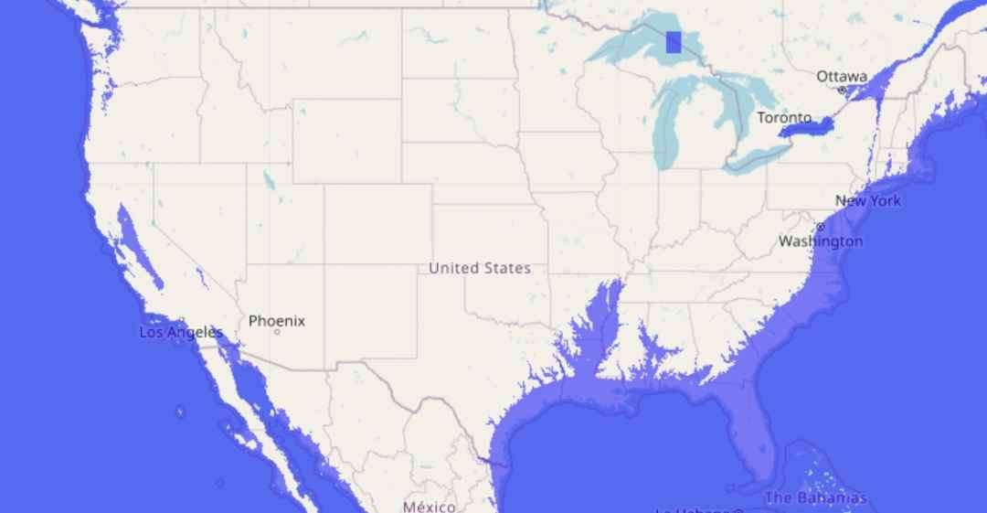 Floodmap shows the world without ice