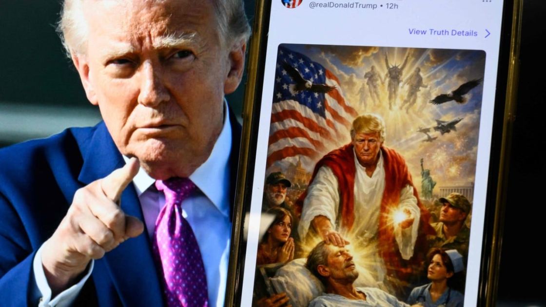 Trump claims Jesus-like meme that caused outcry was him as a doctor