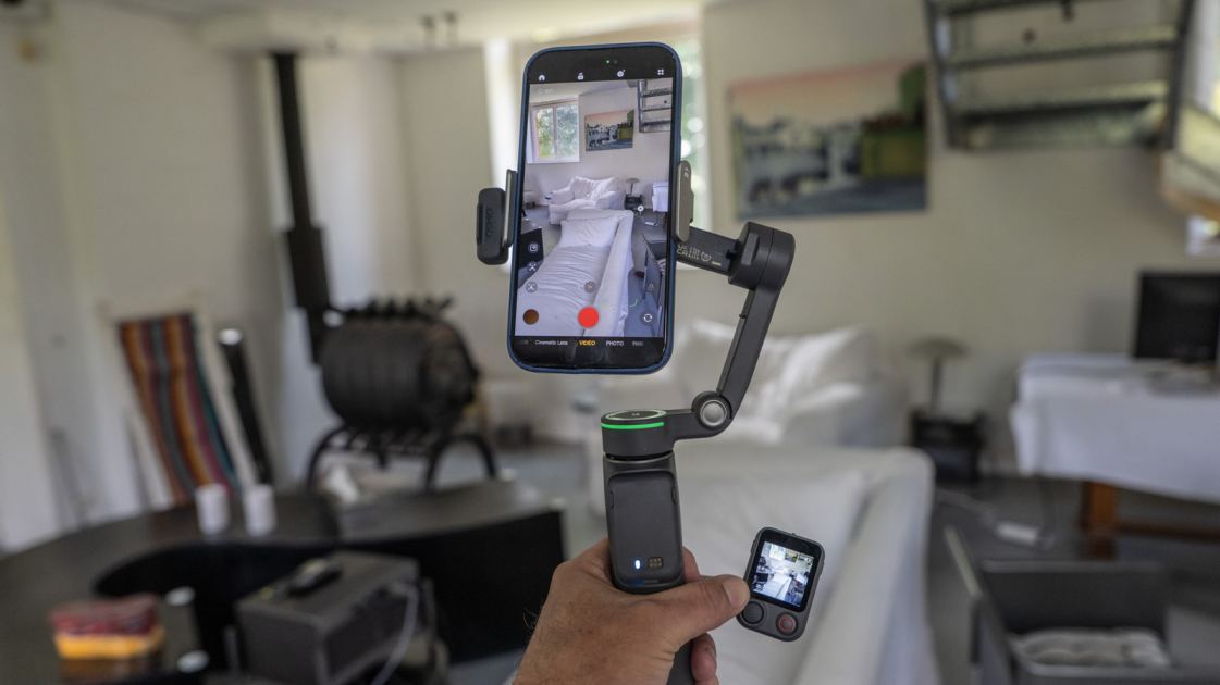 DJI's Osmo Mobile 8P gimbal has a detachable screen remote