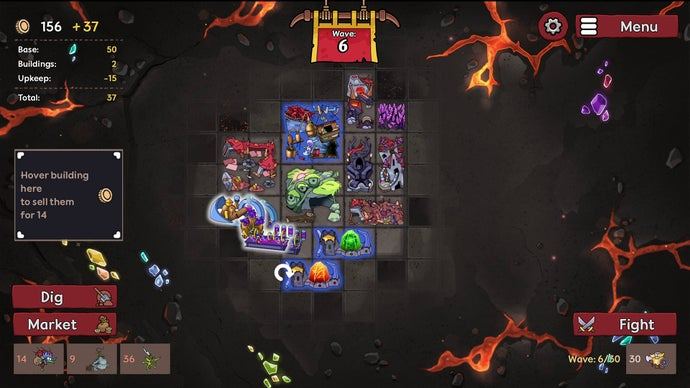 Packed Lair, out today, is a Tetris-adjacent base builder about cramming as much as you can into a tiny evil lair to aid your army in conquering the world