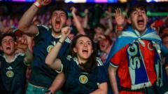 Jubilation as Scotland fans celebrate win